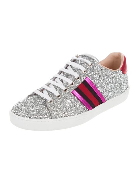 gucci glitter web sneakers.